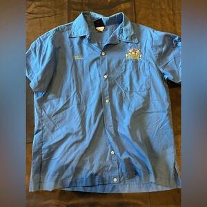 Embroidered Button Front Bowling Shirt
